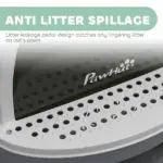Covered Cat Litter Box with Lid, Scoop, Deodorizing Bags for Odor Control, Privacy, Easy to Clean, Gray - Image 6
