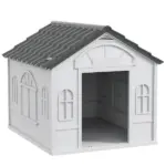 PawHut Cozy Pet House Water-Resistant Indoor/Outdoor Puppy Shelter Gray for Small/Medium Dogs Easy to Install - Image 11