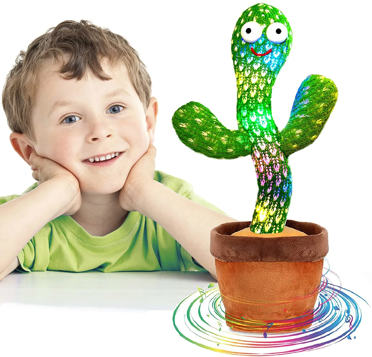 Dancing Talking Cactus Plush Toy with Recording and Music Playback