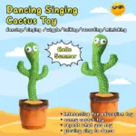 Dancing Talking Cactus Plush Toy with Recording and Music Playback - Image 7
