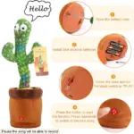 Dancing Talking Cactus Plush Toy with Recording and Music Playback - Image 10
