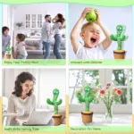 Dancing Talking Cactus Plush Toy with Recording and Music Playback - Image 3