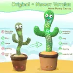 Dancing Talking Cactus Plush Toy with Recording and Music Playback - Image 4