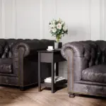 Dark Coffee End Side Table with Flip Top Storage Hinge Cabinet Bottom Shelf Sturdy Base for Living Room - Image 6