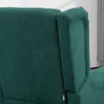 HOMCOM Dark Green High Wingback Lounge Chair, Button-Tufted with Round Armrests, Wood Legs for Living Room - Image 8