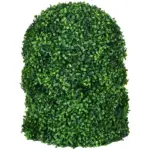 HOMCOM Decorative Artificial Trees 2 Pack 15.75 Inch Faux Boxwood Topiary Ball for Indoor Outdoor Home Decor