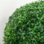 HOMCOM Decorative Artificial Trees 2 Pack 15.75 Inch Faux Boxwood Topiary Ball for Indoor Outdoor Home Decor - Image 8