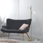 Decorative Floor Lamp with 2 Glass Shades Modern Lighting for Living Room Bedroom White - Image 6