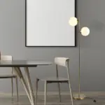 Decorative Floor Lamp with 2 Glass Shades Modern Lighting for Living Room Bedroom White - Image 7