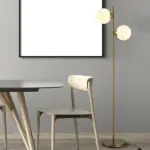 Decorative Floor Lamp with 2 Glass Shades Modern Lighting for Living Room Bedroom White - Image 10