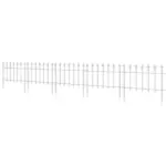 Outsunny Decorative Garden Border Panels 5 Pack Flower Bed Edging White Yard Fencing - Image 11