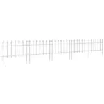 Outsunny Decorative Garden Border Panels 5 Pack Flower Bed Edging White Yard Fencing