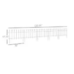Outsunny Decorative Garden Border Panels 5 Pack Flower Bed Edging White Yard Fencing - Image 3