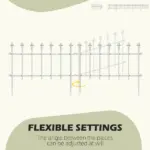Outsunny Decorative Garden Border Panels 5 Pack Flower Bed Edging White Yard Fencing - Image 5