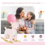 Deer Animal Rocking Horse Plush Toy, for Kids 36-72 Months with Realistic Sounds, Child Rocker - Image 4