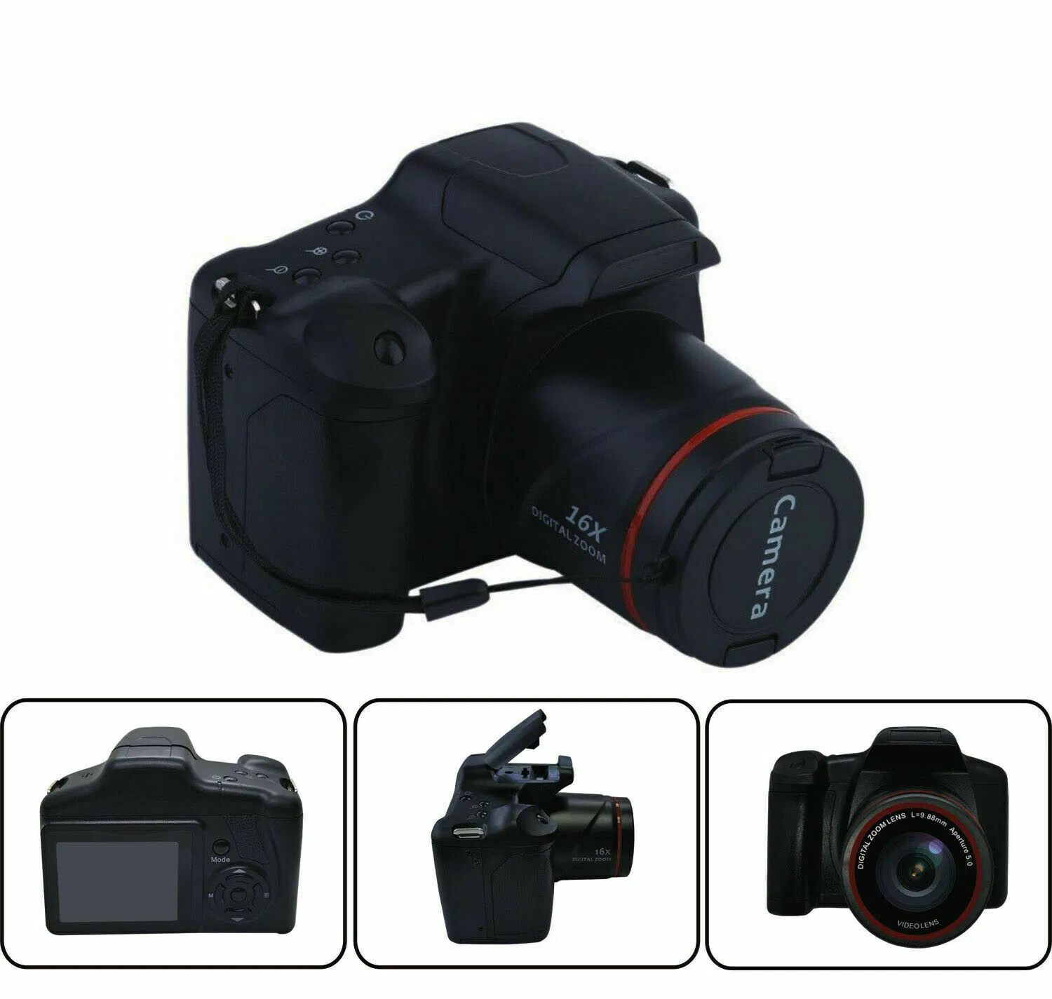 Digital Camera with 16X Zoom and 3 Inch LCD Screen