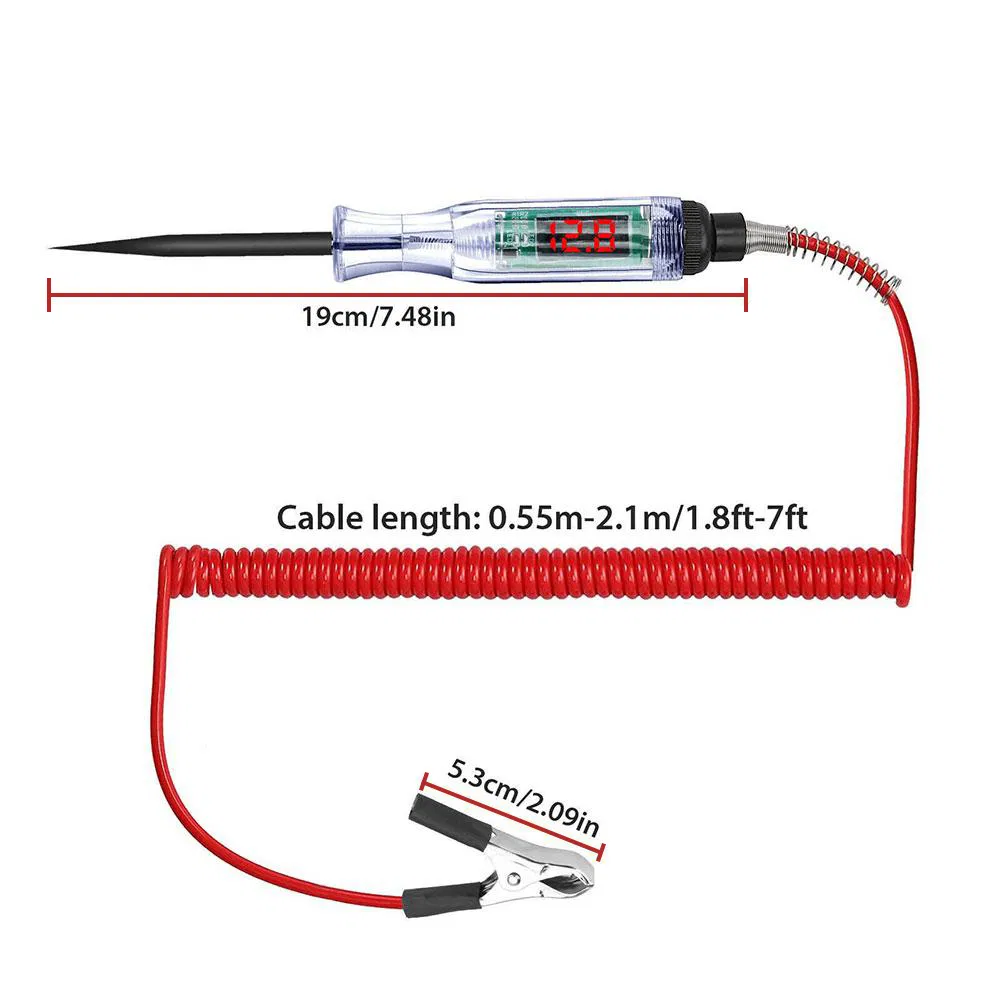2.6-32V Digital Automotive Circuit Tester with LED Voltage Display