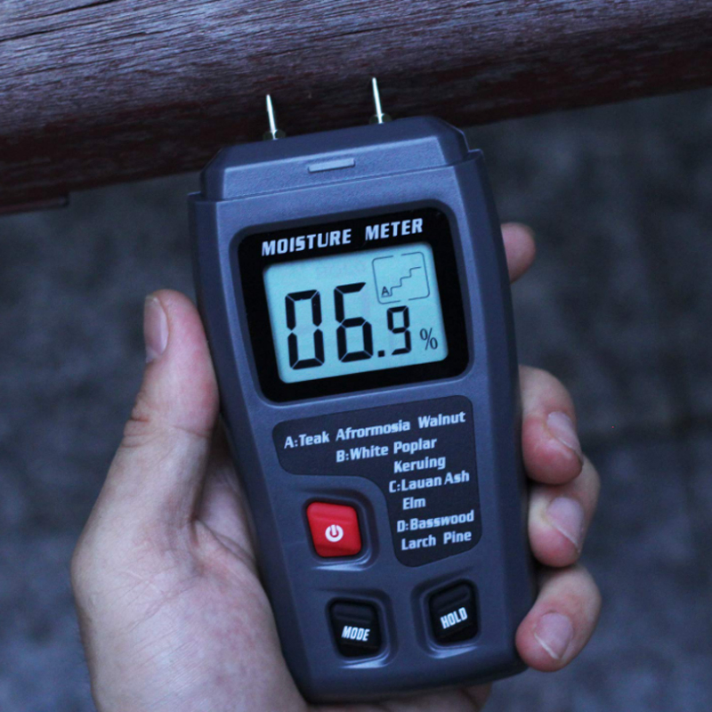 Digital Wood Moisture Meter 0-99.9 Percent for Lumber Firewood and Paper