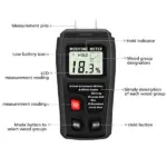 Digital Wood Moisture Meter 0-99.9 Percent for Lumber Firewood and Paper - Image 3