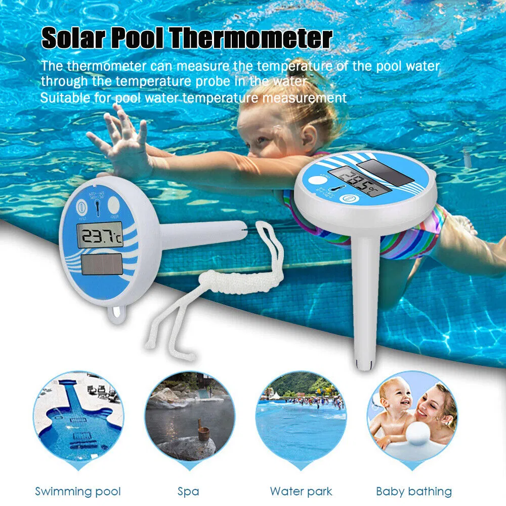 Solar Powered Floating Digital Pool Spa Thermometer with Max Min Display
