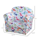 Dinosaur Kids Armchair with Thick Padding for Playroom - Image 3