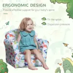 Dinosaur Kids Armchair with Thick Padding for Playroom - Image 5