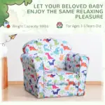 Dinosaur Kids Armchair with Thick Padding for Playroom - Image 7