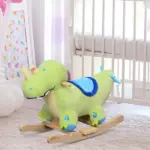 Dinosaur Rocking Horse, Plush, Realistic Sounds, Green, Adventure and Fun Ride-On Toy for Kids - Image 9