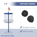 Disc Golf Catcher 24-Chain Portable Lightweight with Carry Bag Blue for Outdoor Pursuits - Image 5