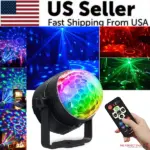 Sound Activated LED Disco Party Light with Remote and Strobe Effects
