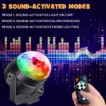 Sound Activated LED Disco Party Light with Remote and Strobe Effects - Image 4