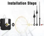 Quartz Clock Movement Mechanism Replacement Kit with Hands - Image 6