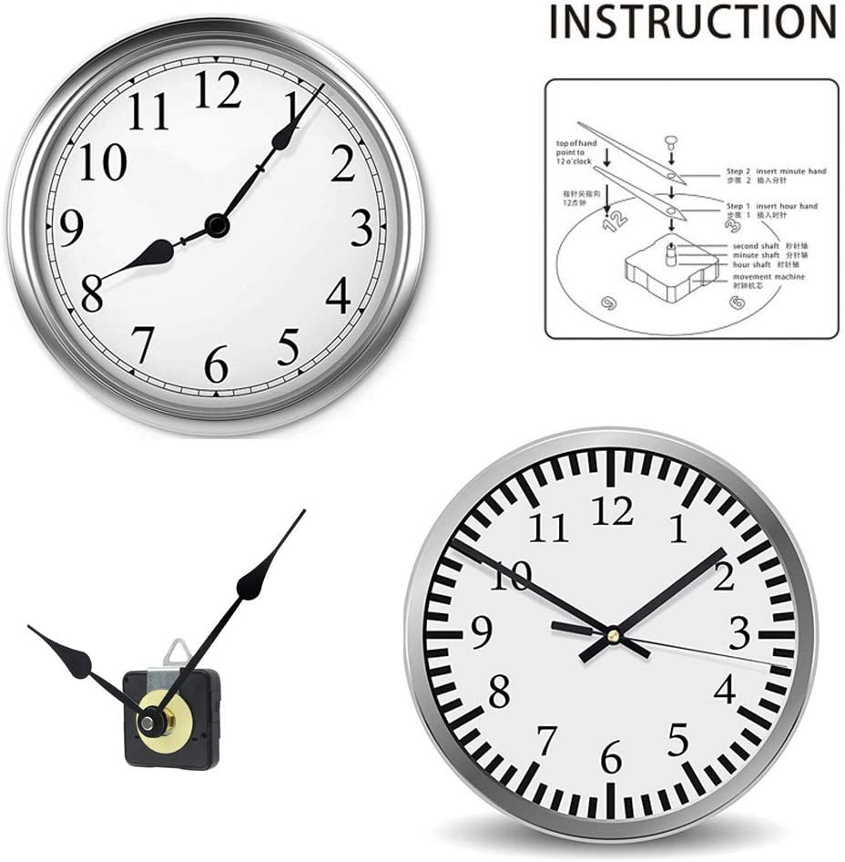 Quartz Clock Movement Mechanism Replacement Kit with Hands