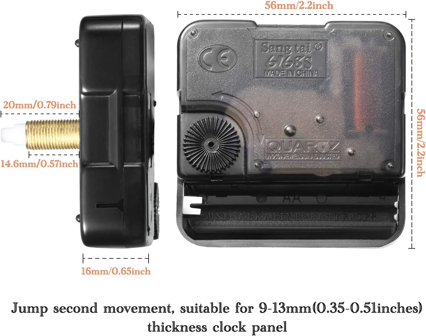 Quartz Clock Movement Mechanism Replacement Kit with Hands