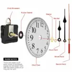Quartz Clock Movement Replacement Mechanism and Hands Kit - Image 10