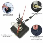 Quartz Clock Movement Replacement Mechanism and Hands Kit - Image 4