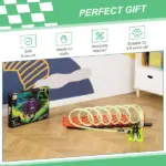 DIY Criss-Cross Track Set with Luminous Effect, Spider Model Pull-back Car, for Ages 3-6, Green, Red - Image 5