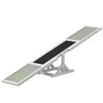 Dog Agility Equipment Wooden Seesaw White for Training and Exercise