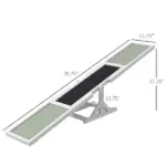 Dog Agility Equipment Wooden Seesaw White for Training and Exercise - Image 3