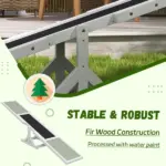 Dog Agility Equipment Wooden Seesaw White for Training and Exercise - Image 4