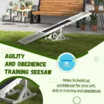 Dog Agility Equipment Wooden Seesaw White for Training and Exercise - Image 7