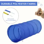 PawHut Dog Agility Tools 4PCS Set PE Jumps Stop Box Outdoor Training Equipment Blue Yellow - Image 5