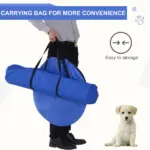 PawHut Dog Agility Tools 4PCS Set PE Jumps Stop Box Outdoor Training Equipment Blue Yellow - Image 7