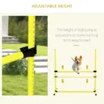 Dog Agility Training 4 Piece Set with Adjustable Height Jump Bars Carry Bag Yellow - Image 4
