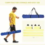 Dog Agility Training 4 Piece Set with Adjustable Height Jump Bars Carry Bag Yellow - Image 6