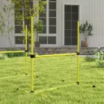 Dog Agility Training 4 Piece Set with Adjustable Height Jump Bars Carry Bag Yellow - Image 9