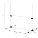 4 Piece Adjustable Dog Agility Jump Bar Set with Carry Bag, Blue - Image 3