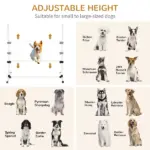 4 Piece Adjustable Dog Agility Jump Bar Set with Carry Bag, Blue - Image 4