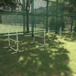 4 Piece Adjustable Dog Agility Jump Bar Set with Carry Bag, Blue - Image 9