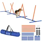 PawHut Dog Agility Training Equipment Adjustable Poles for Dog Agility Course with Carry Bag - Image 11